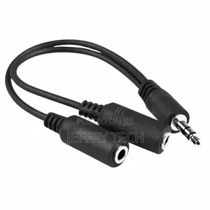 3.5mm Stereo Audio Male to 2 Female Headset Headphone Splitt