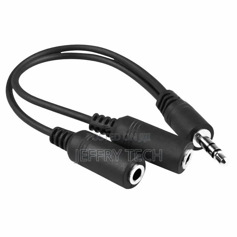 3.5mm Stereo Audio Male to 2 Female Headset Headphone Splitt