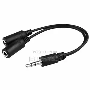 3.5mm Stereo Audio Male to 2 Female Headset Headphone Splitt