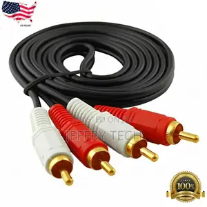 Quality Audio Speaker Cable 2 RCA Jack Stereo Dual RCA Male