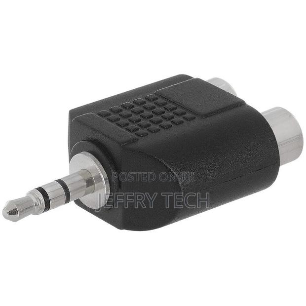 3.5mm Stereo Plug to 2x RCA Female Mono Jack Adapter Audio Y
