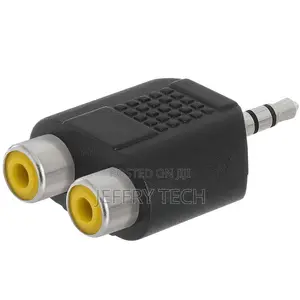 3.5mm Stereo Plug to 2x RCA Female Mono Jack Adapter Audio Y