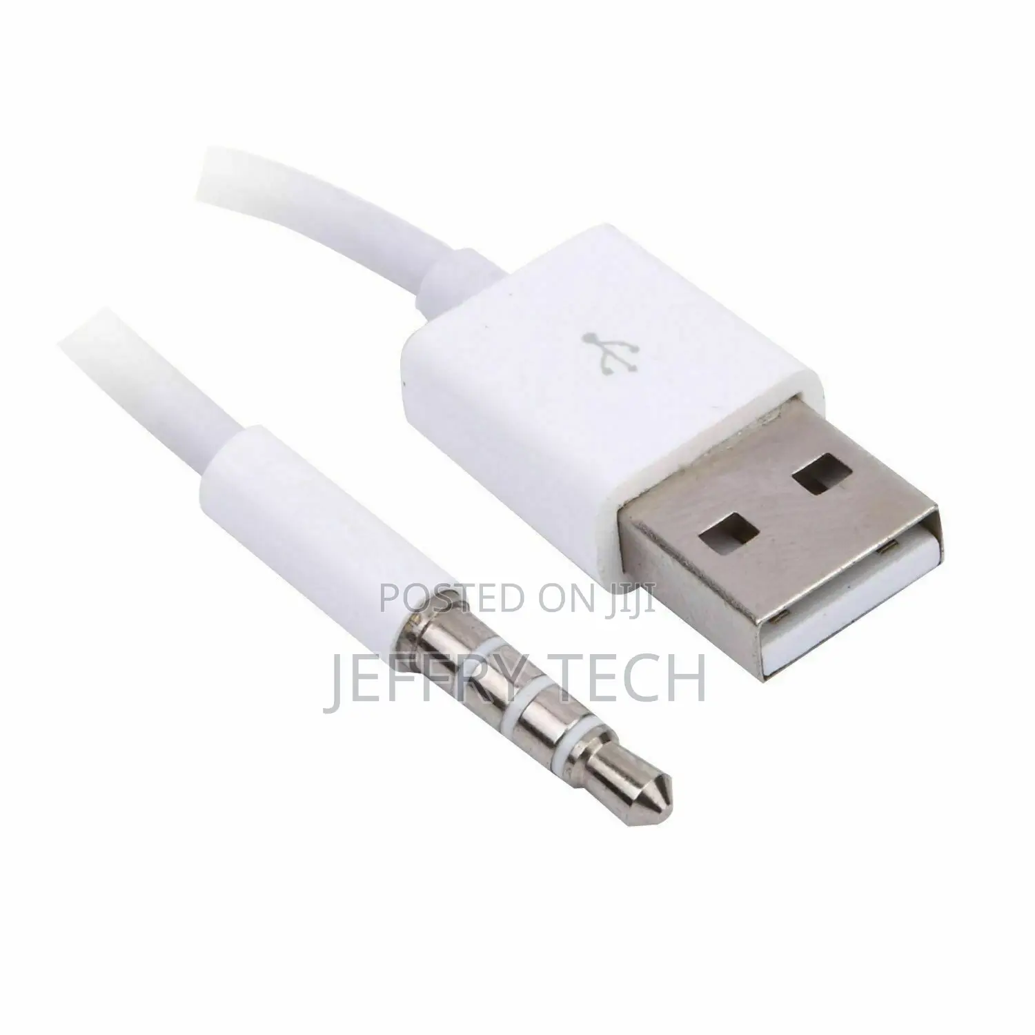3.5mm AUX Audio to USB 2.0 Male Charge Cable Adapter Cord Fo