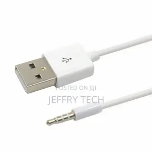 3.5mm AUX Audio to USB 2.0 Male Charge Cable Adapter Cord Fo