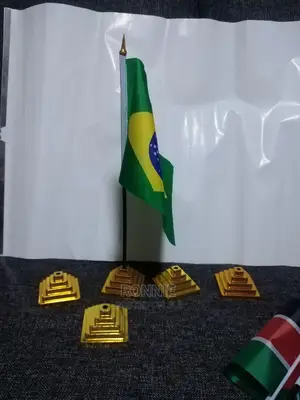 Brazil Country Flags 35cm - Detachable Holder + Base