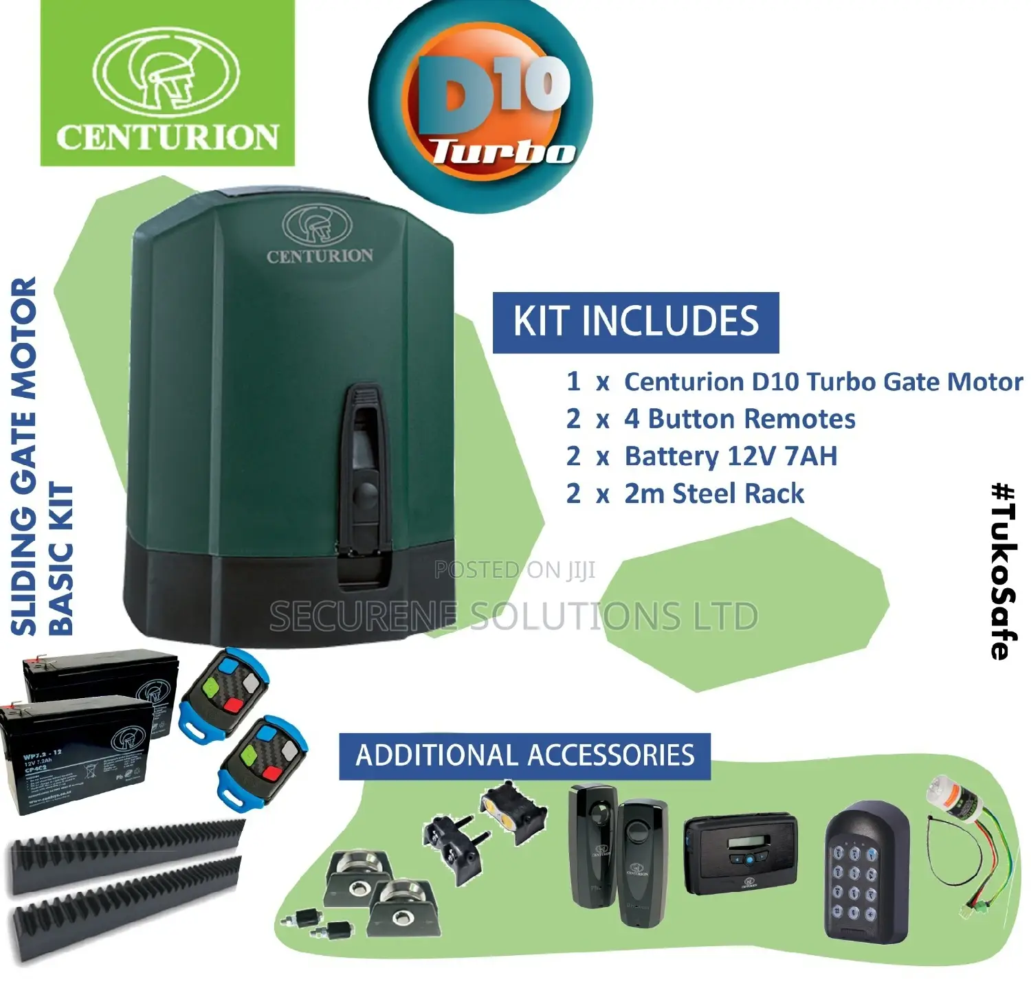 Centurion D10 Turbo High Speed Industrial Sliding Gate Motor