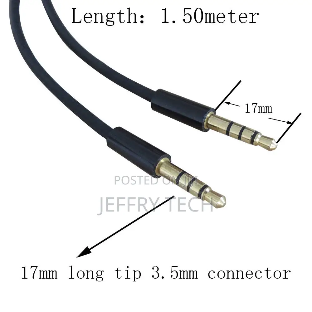 1.50meter 3.5mm Male to Male Audio Cable 4-Poles With 17