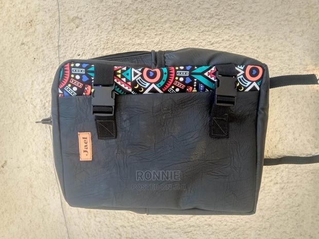 Leather and Kitenge Design Backpack Design 1 - thumbnail 2