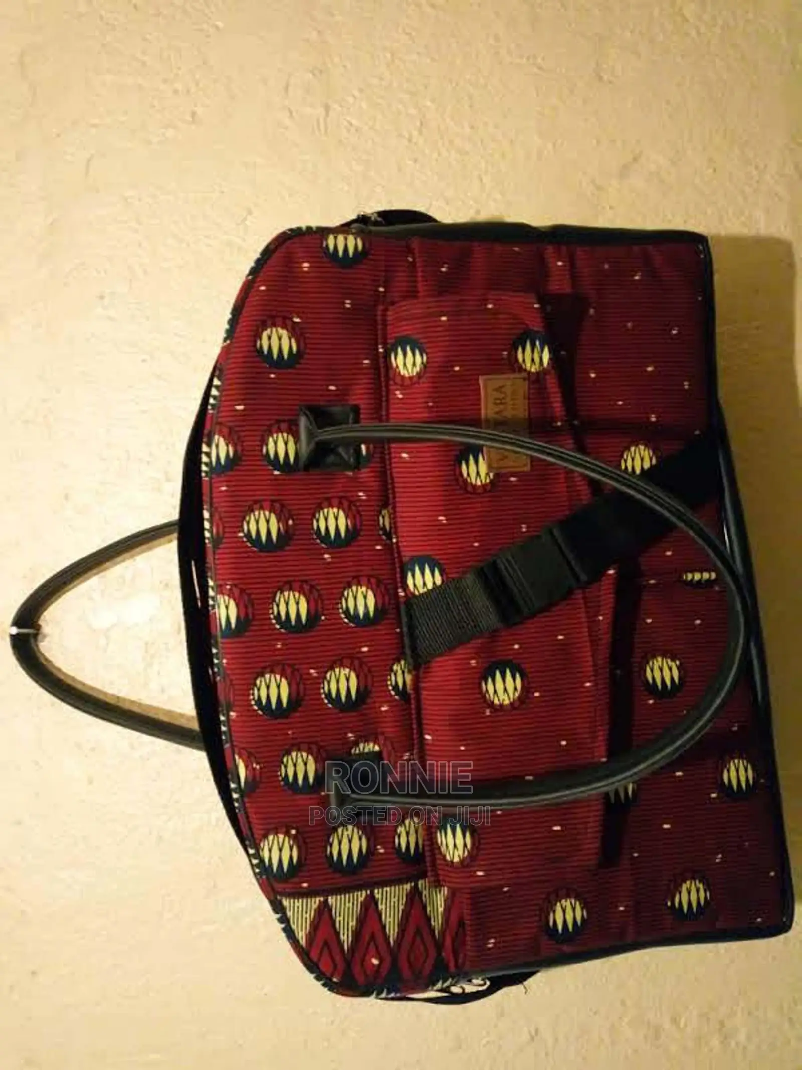 Handheld Kitenge Leather Laptop Bag - Delivery Available