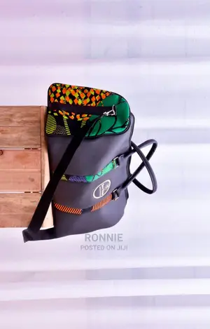 Cool Fancy Leather Kitenge Fabric Kenyan Travel Bag