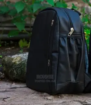 Black Leather Backpacks - Custom Design - Made in Kenya