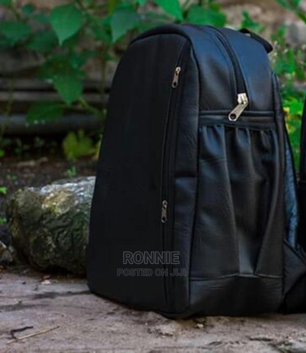 Black Leather Backpacks - Custom Design - Made in Kenya - thumbnail 3