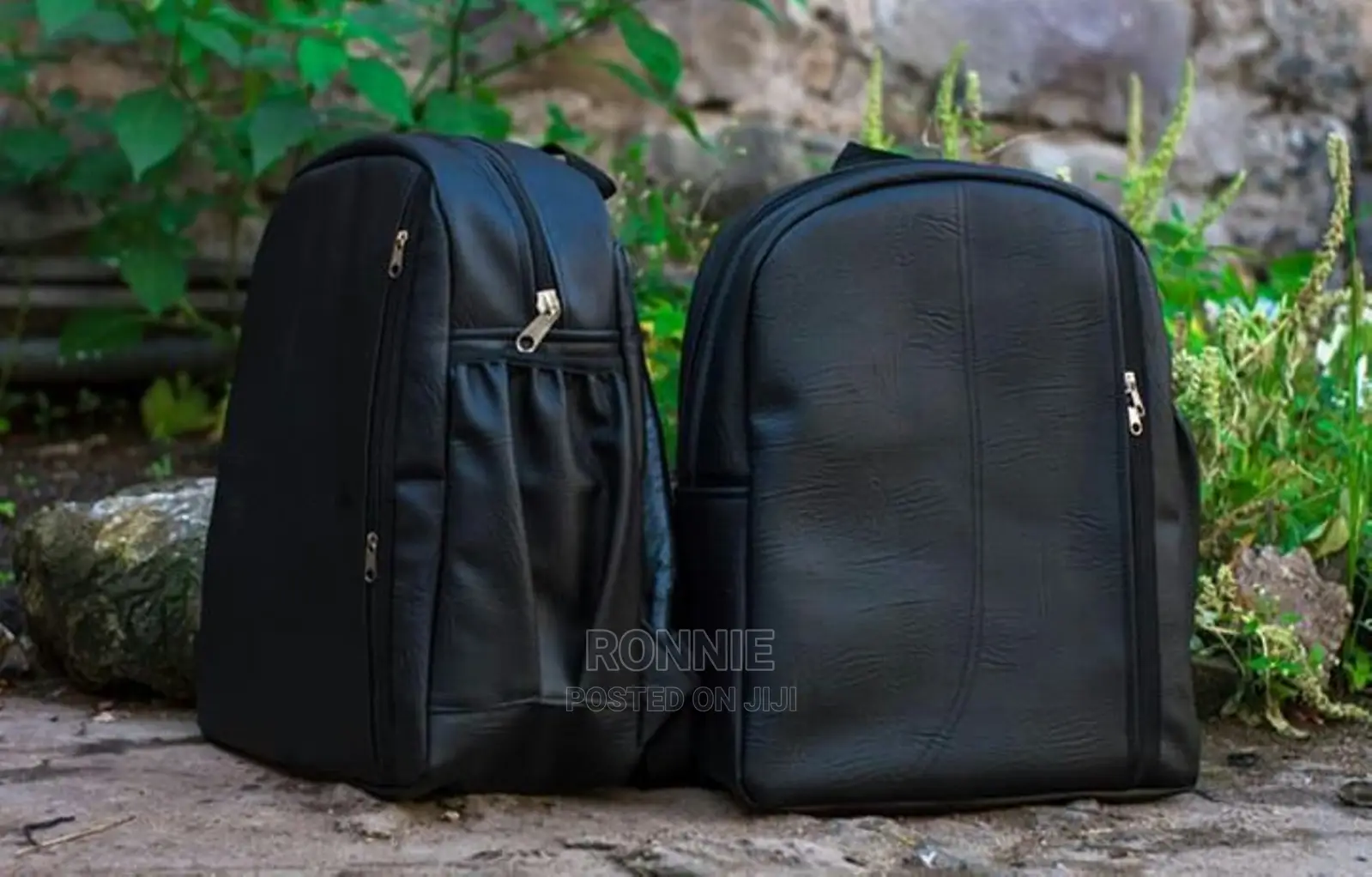 Black Leather Backpacks - Custom Design - Made in Kenya