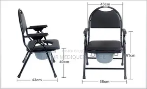 Economic Hospital Toilet Commode Chair With Bedpan
