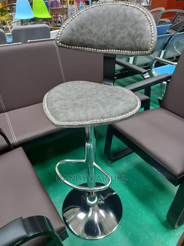 Elegant Grey Kitchen Counter Stool - main view