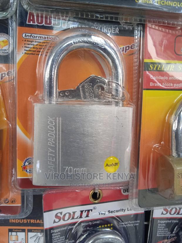 Auddy Heavy Duty Brass Padlock 70mm Dotted Keys - thumbnail 3