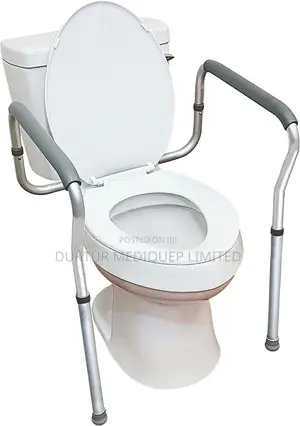 Toilet Seat Support Frame, Adjustable Height and Width