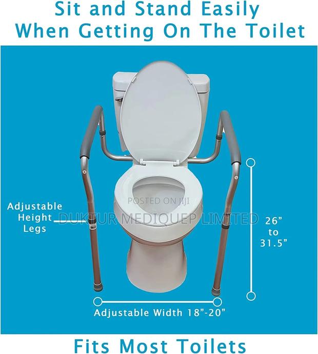 Toilet Seat Support Frame, Adjustable Height and Width - thumbnail 2