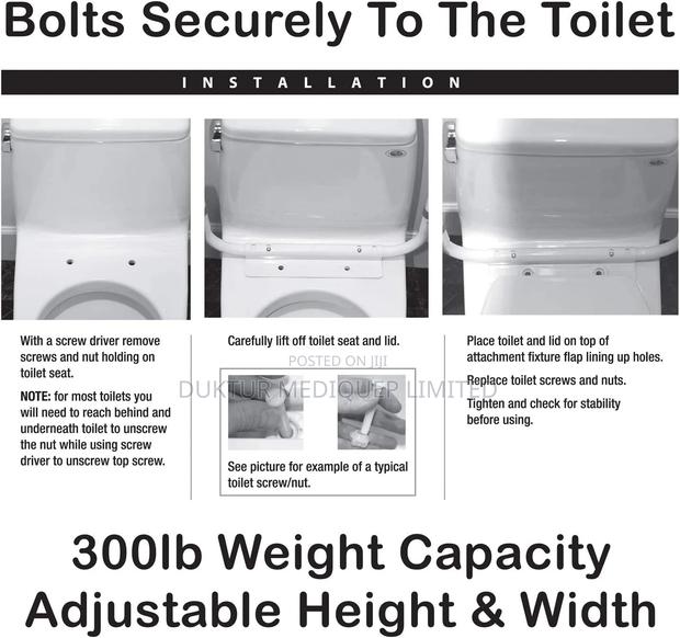 Toilet Seat Support Frame, Adjustable Height and Width - thumbnail 5