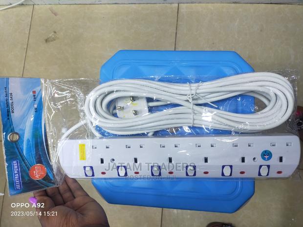 6 Ways 10m Power Extension Cable With Surge