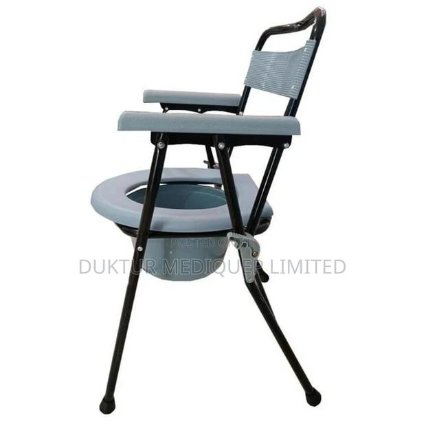Foldable Commode/Shower Chair With Backrest - thumbnail 3