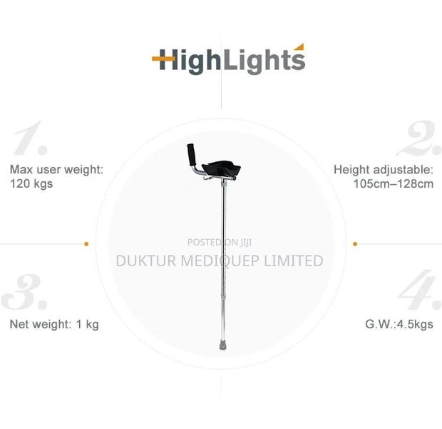 Elbow Crutches - Arthritic (Pair)/ Forearm Gutter Crutch - thumbnail 6