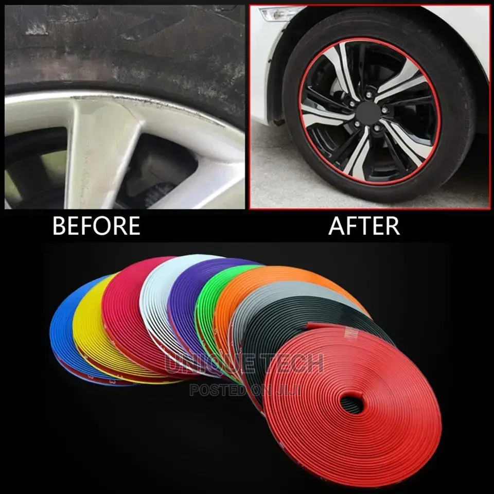 Car Rim Protector - Rubber Rim 8m Decor Strip