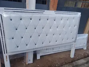Tufted White Bed
