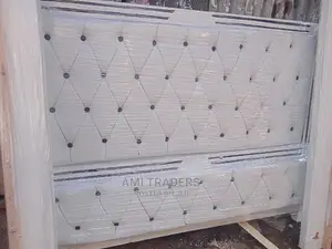 Tufted White Bed