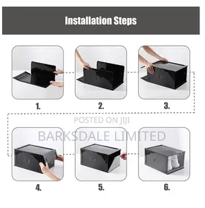Shoe Box Organizer Foldable Display Storage Plastic Adjust