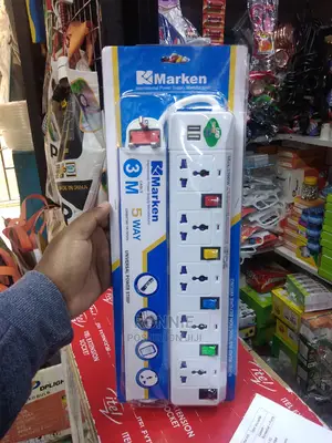 Marken 5 Way Power Extension 3 Meters Cable Quality Durable