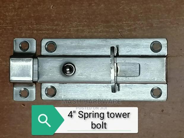Smart Design 4" Spring Tower Bolt - main view