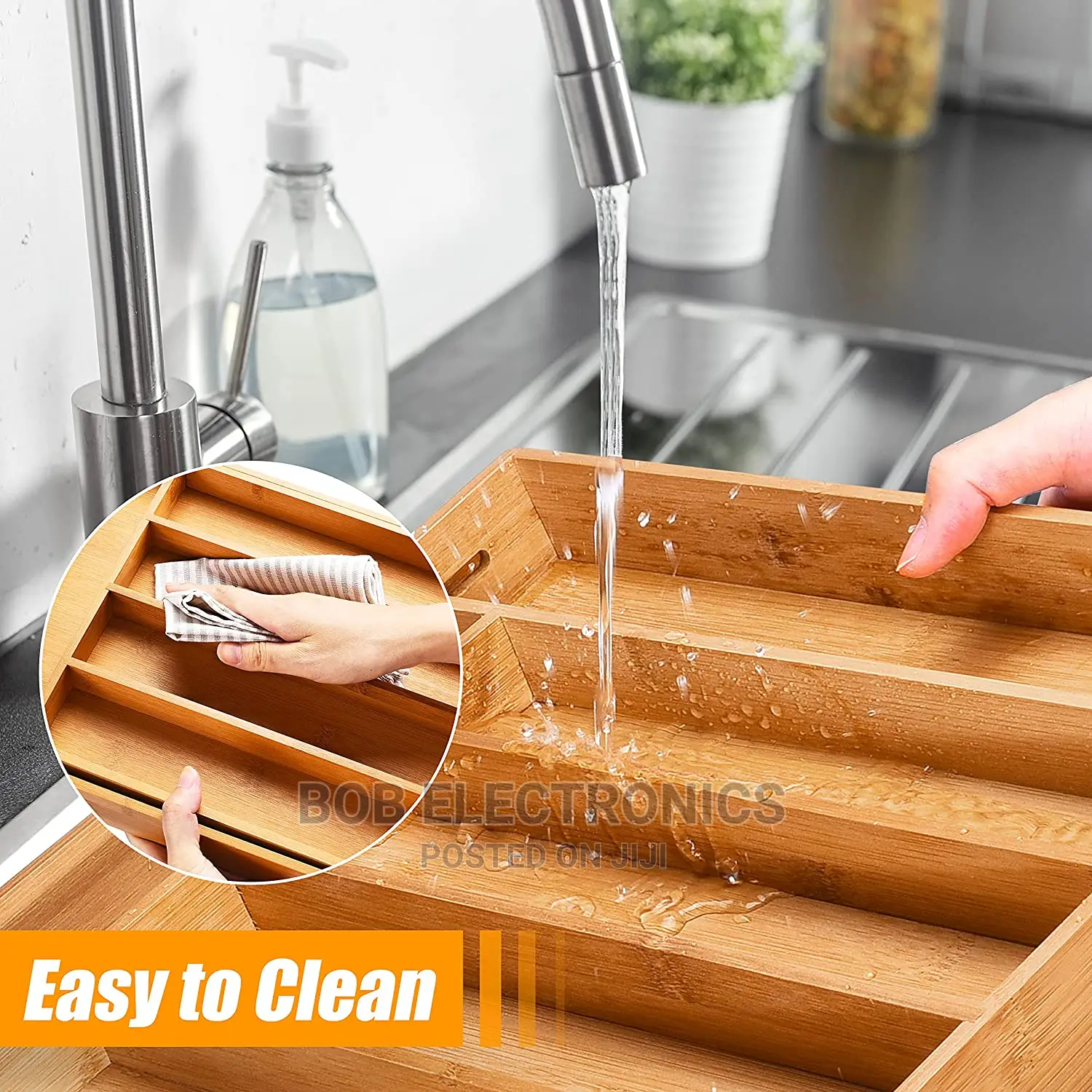 Expandable Bamboo Drawer Organizer