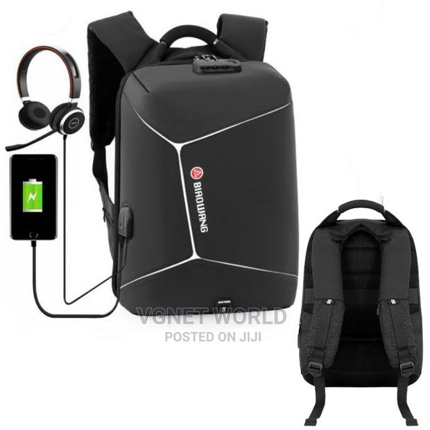 Biaowang Anti-Theft PU Leather Laptop Backpack