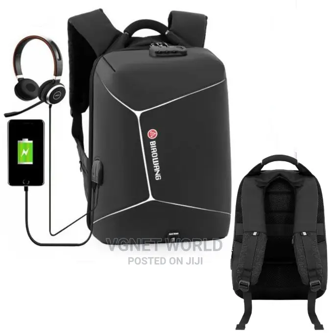 Biaowang Anti-Theft PU Leather Laptop Backpack