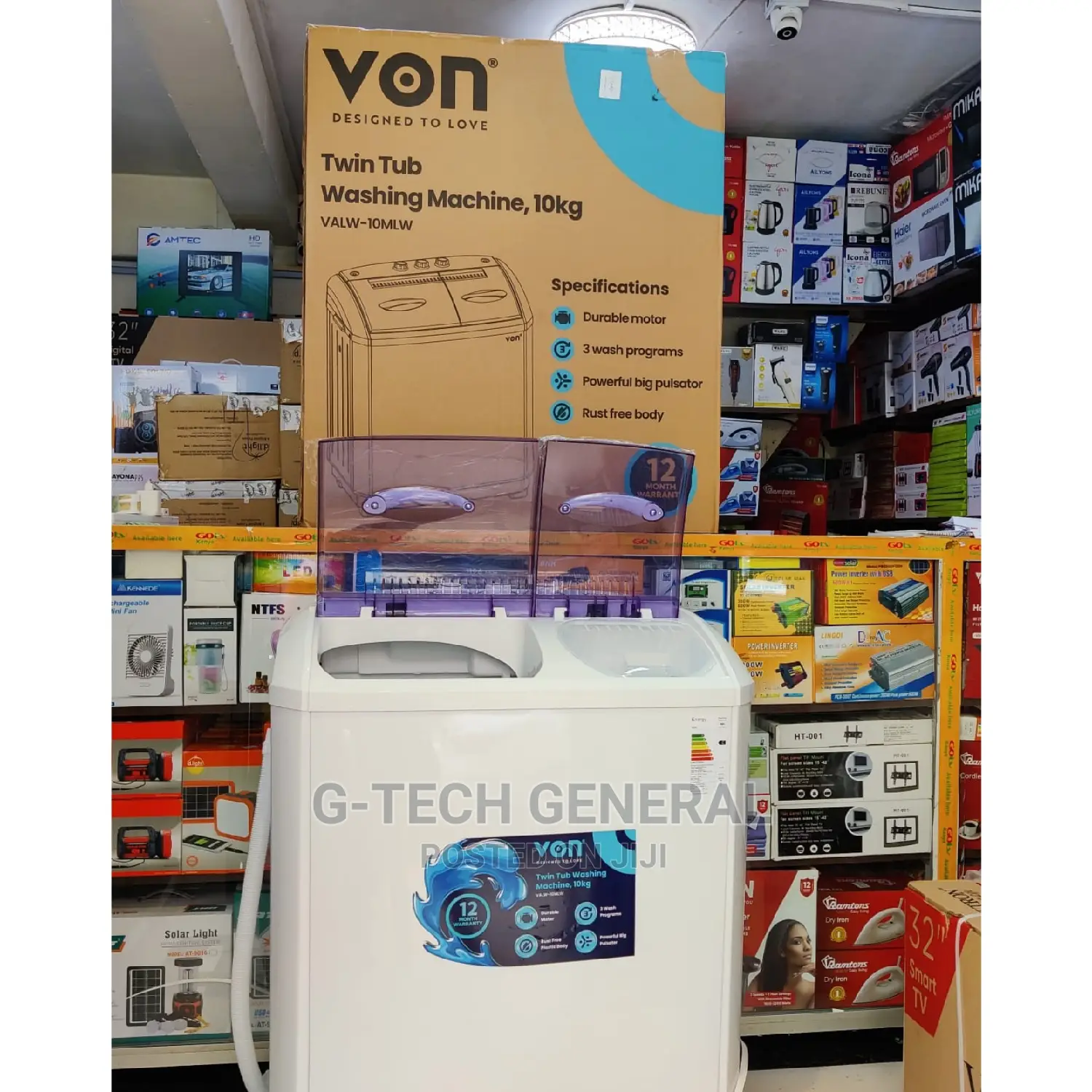 Washing Machine Twin Tub 10kg Von