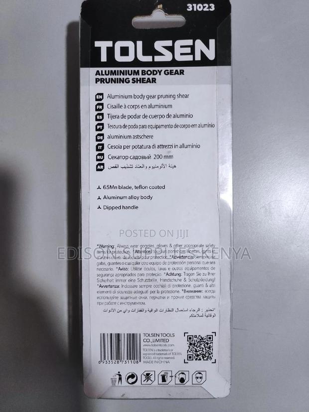 Pruning Shears Tolsen Aluminium Body Gear Pruning Shear 8" Scissors - thumbnail 3