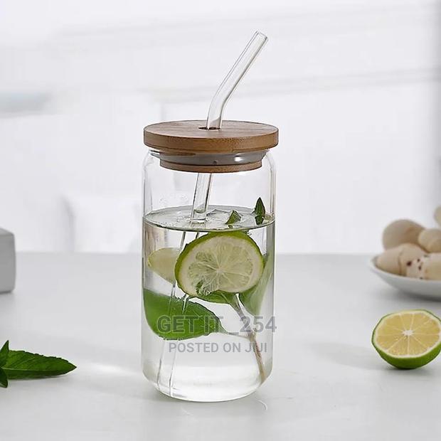 Round Transparent Borosilicate Drinking Glass - thumbnail 2