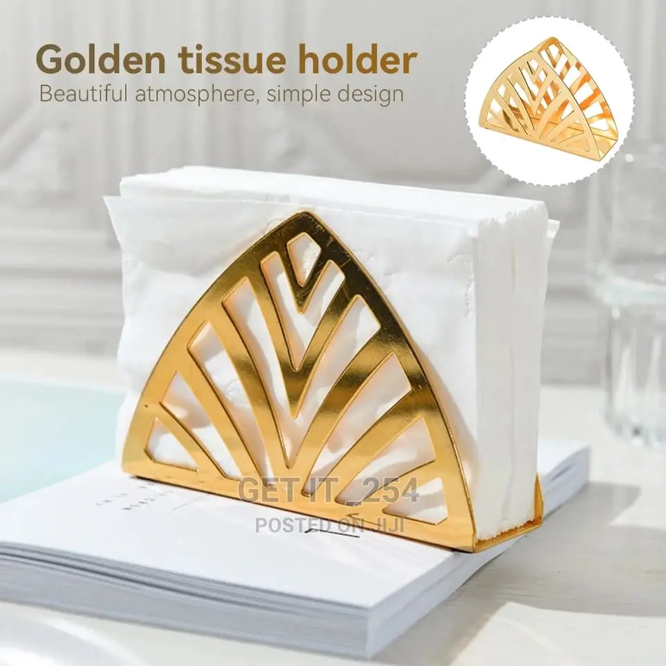 Gold-Plated Stainless Steel Napkin Holder, Towel Holder