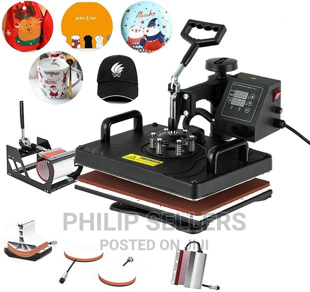 8 in 1 Combo Impresora De Transferencia Heat Press Tshirt Pr - thumbnail 2