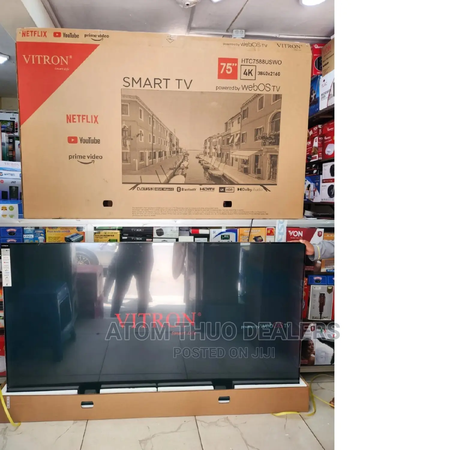 Flameless Vitron 75" Webos .,
