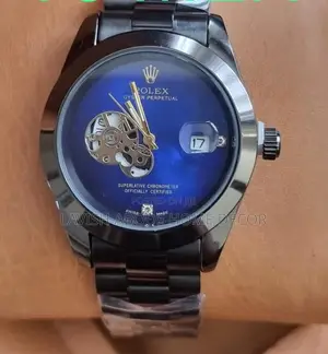 Rolex Designer Watch Silver Color With Blue Face