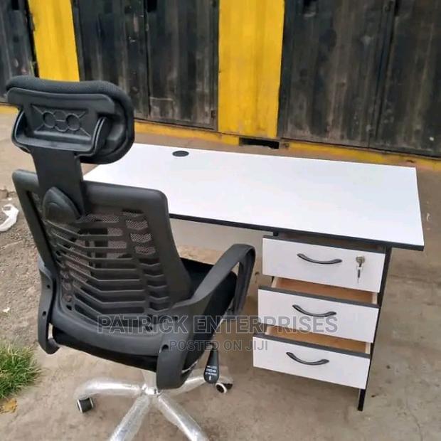 1.2 MTRS Office Desk Plus Headrest Office Chair