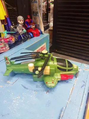 Chopper Helicopter Military Toy Batteries Operated