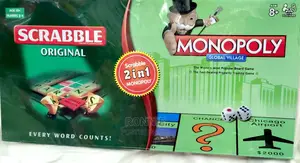 Big 2 in 1 Monopoly Scrabble - Durable