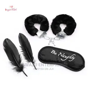 3PCS Set Feather Tickler Sexy Games, Fluffy Kuffs Eye Mask