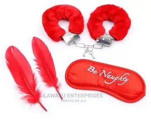 3PCS Set Feather Tickler Sexy Games, Fluffy Kuffs Eye Mask