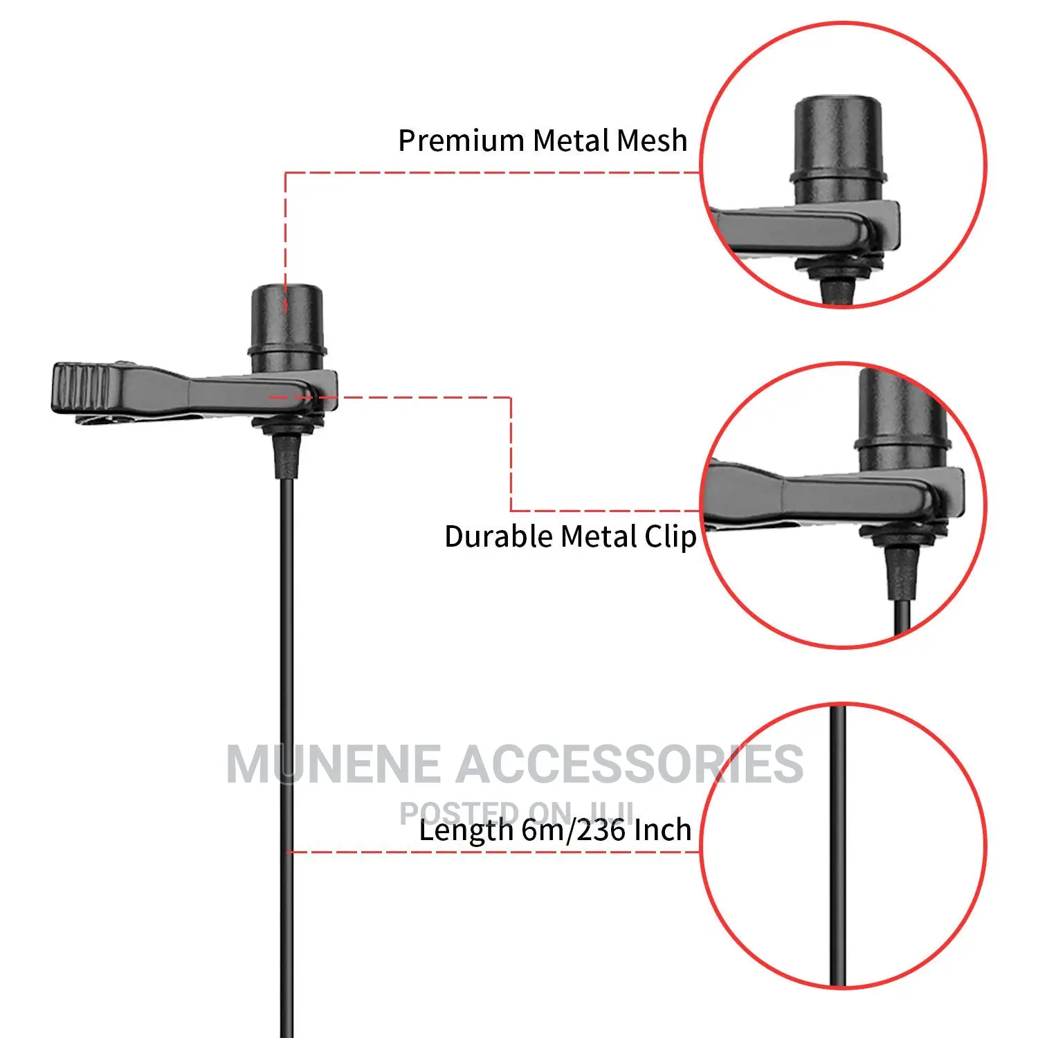 Boya BY-M1 Pro Omnidirectional Lavalier Condenser Microphone