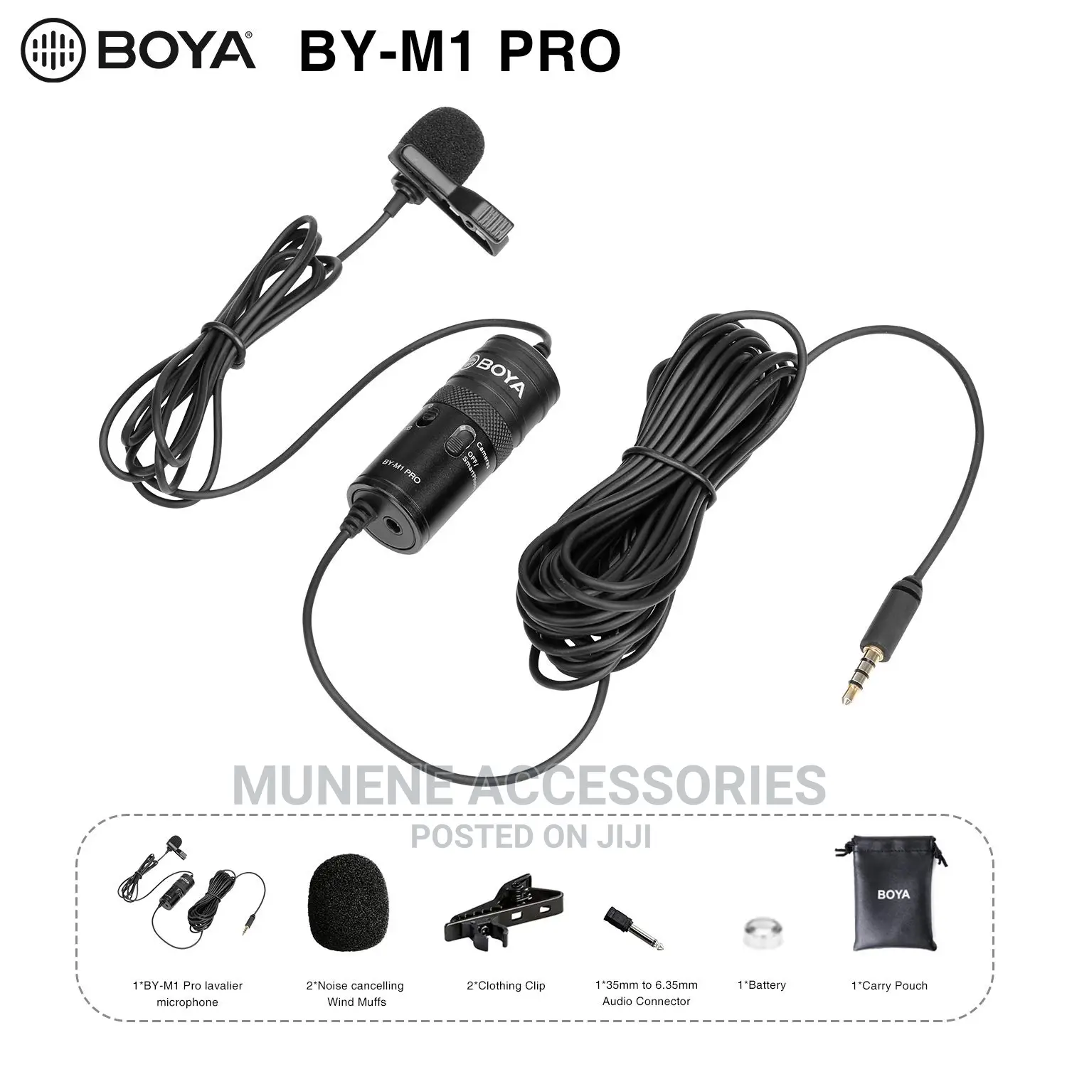 Boya BY-M1 Pro Omnidirectional Lavalier Condenser Microphone