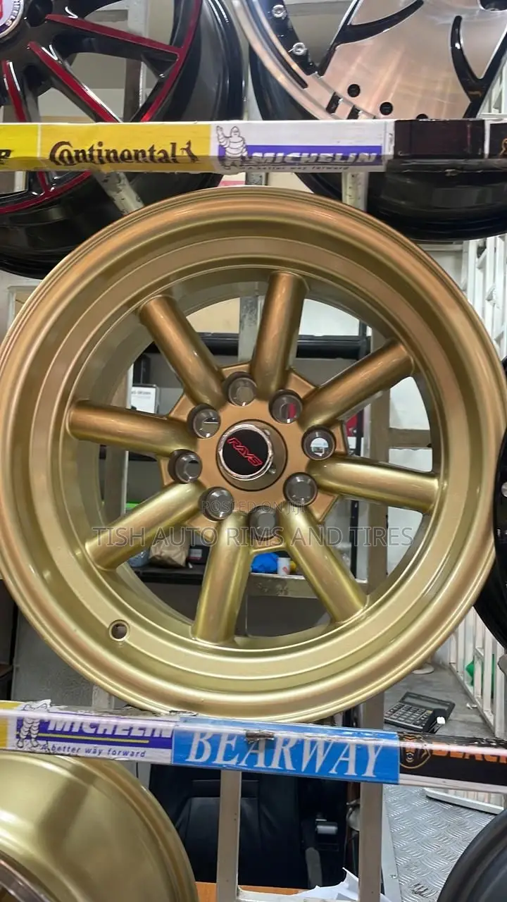 Gold Offset Rims Set 14 Inch